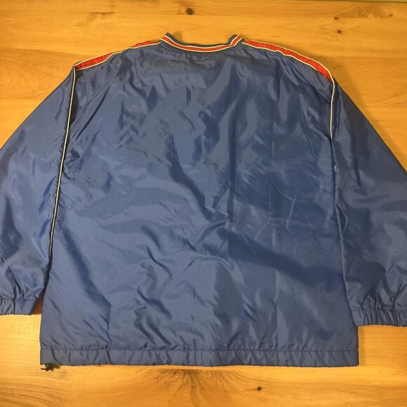 Steve & Barry's Tennessee Titans Blue Satin Windbreaker Pullover V-Neck Size L - Picture 12 of 12